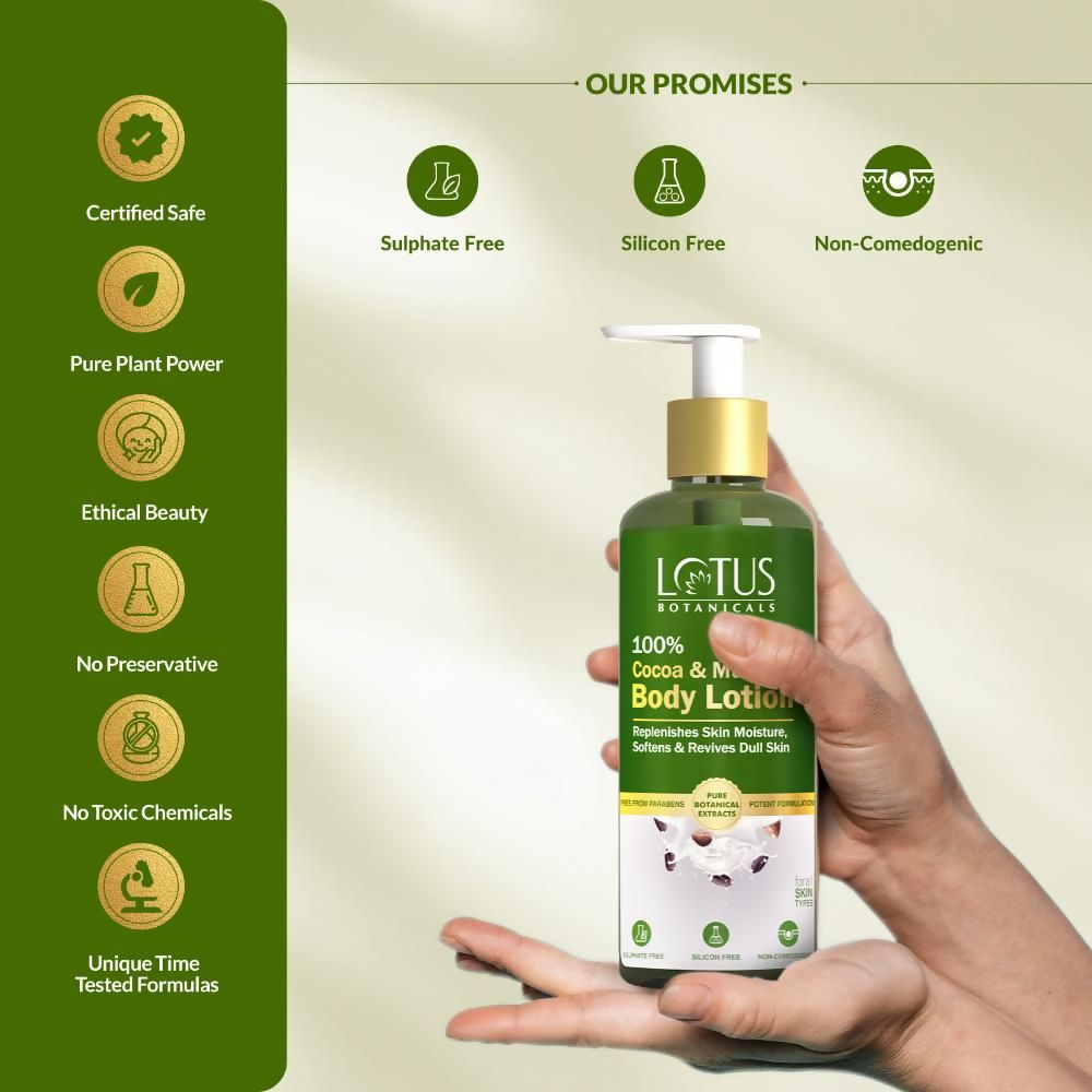 Lotus Botanicals 100% Cocoa & Murumuru Body Lotion | Grocsy
