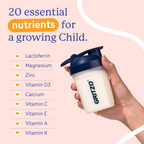 Gritzo SuperMilk Growth+ (Formerly Height+) Unsweetened Drink Mix (13+y Boys), 13g Protein Powder (Creamy Vanilla) | Grocsy