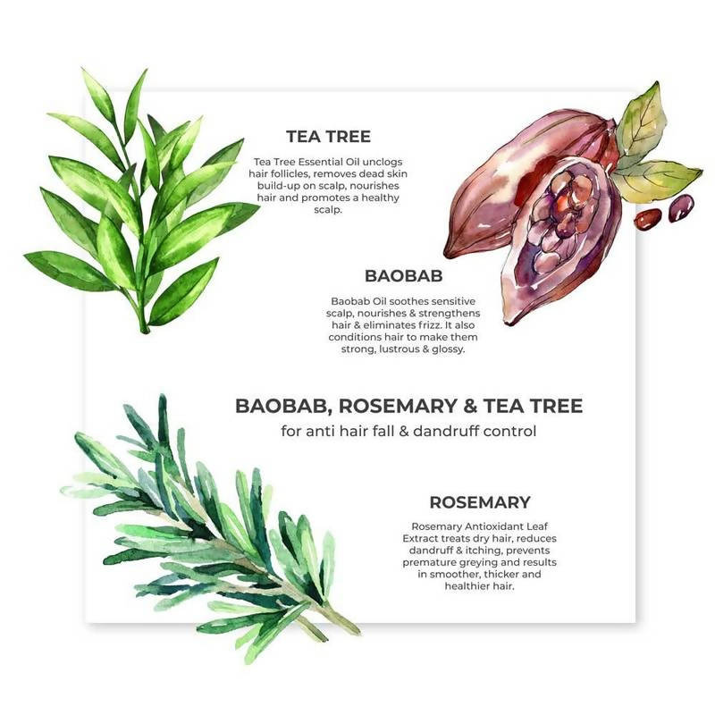 Juicy Chemistry Baobab Rosemary & Tea Tree Organic Shampoo | Grocsy