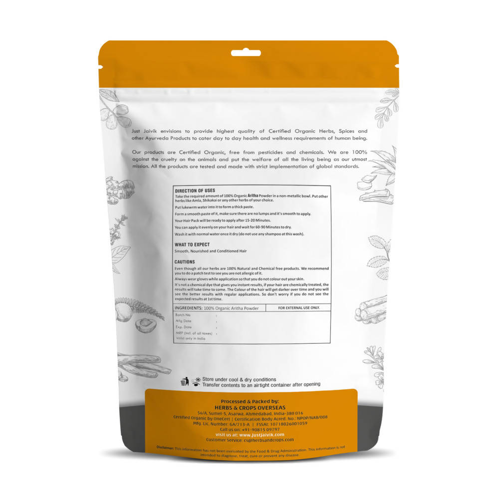 Just Jaivik Organic Aritha Powder | Grocsy