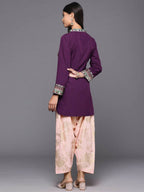 Ahalyaa Women's Traditional wear Kurta Set - Burgundy | Grocsy