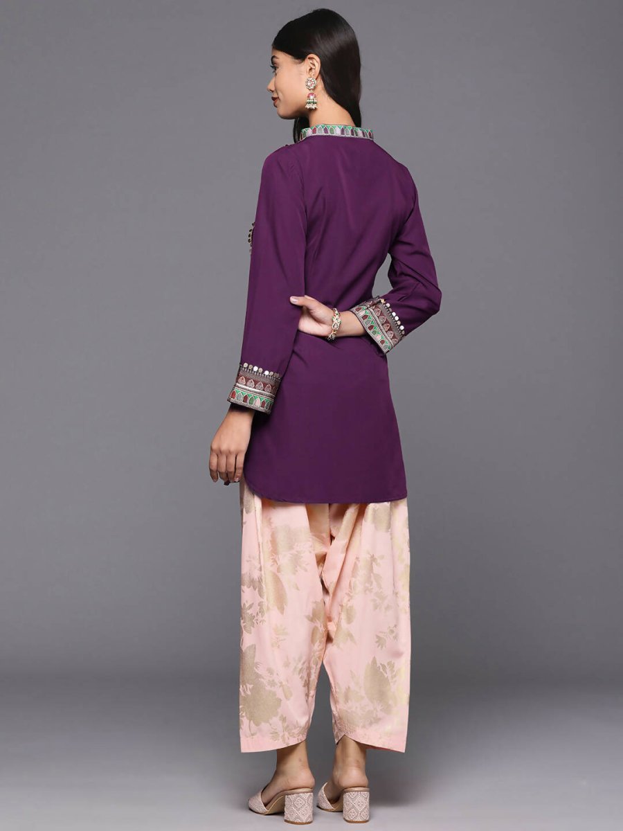 Ahalyaa Women's Traditional wear Kurta Set - Burgundy | Grocsy