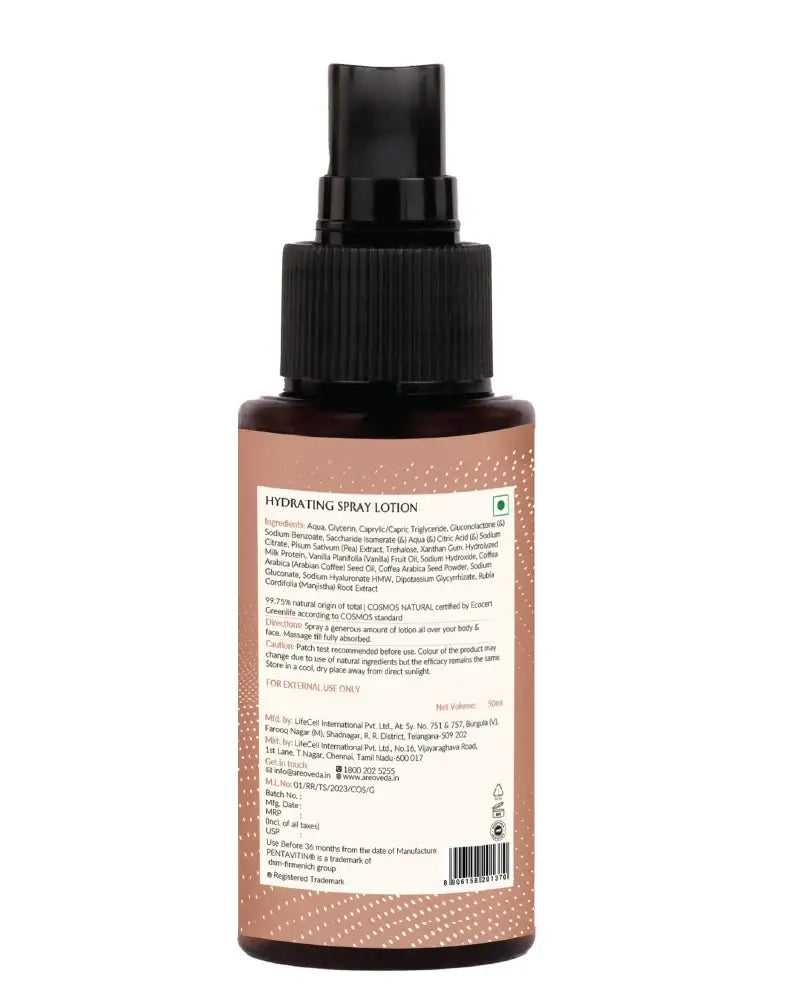 AreoVeda Hydrating Spray Lotion | Grocsy