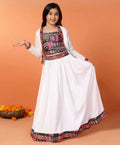 Joban Fashion Girl's White Color Lehenga Choli | Grocsy