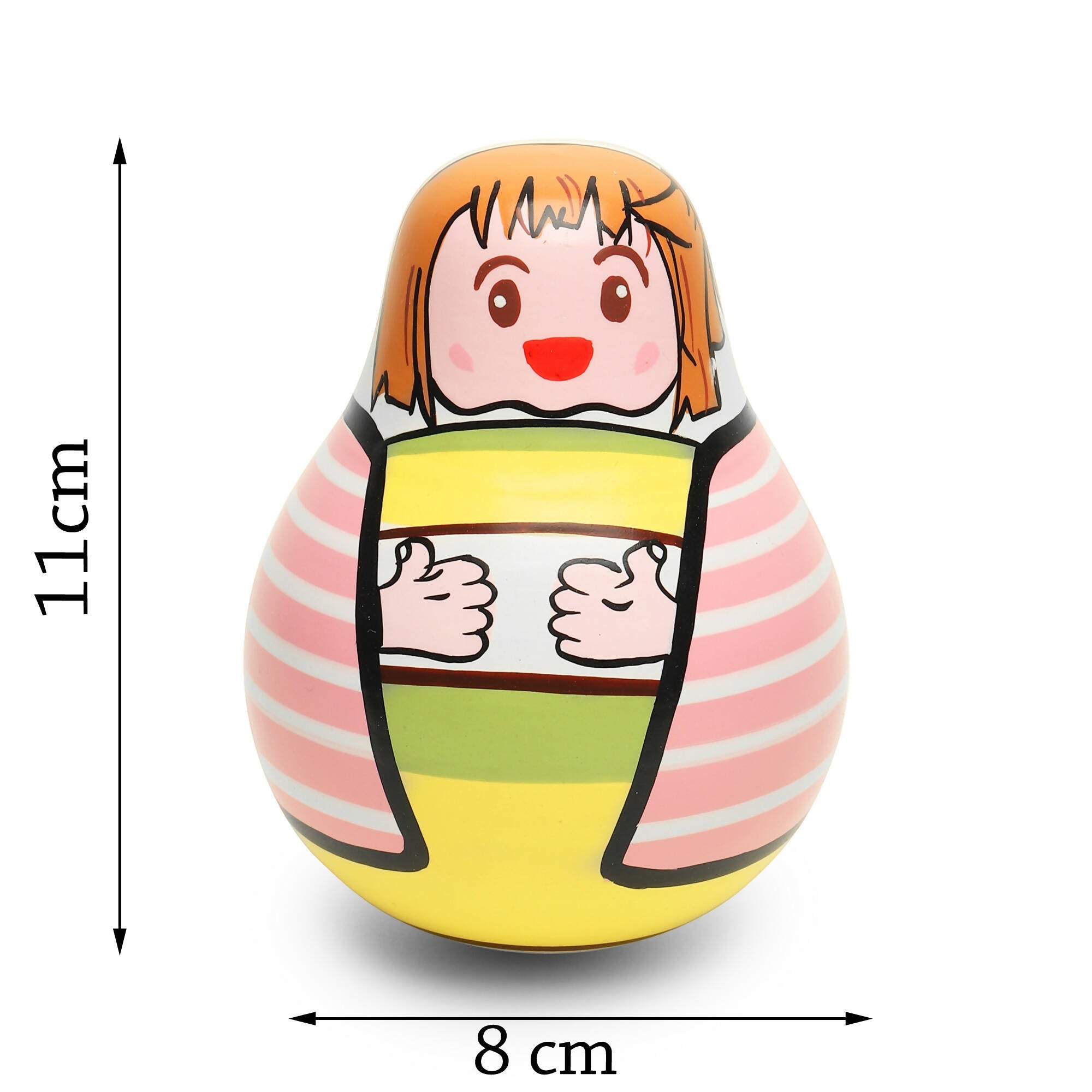 Matoyi Wobbly Doll & Pink Rabbit Pull Along & Maraca Rattle For Kids | Grocsy