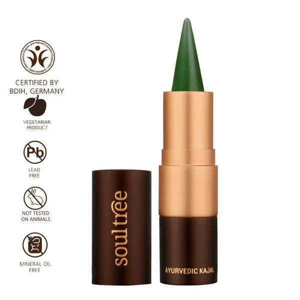 Soultree Ayurvedic Fern Green Kajal | Grocsy