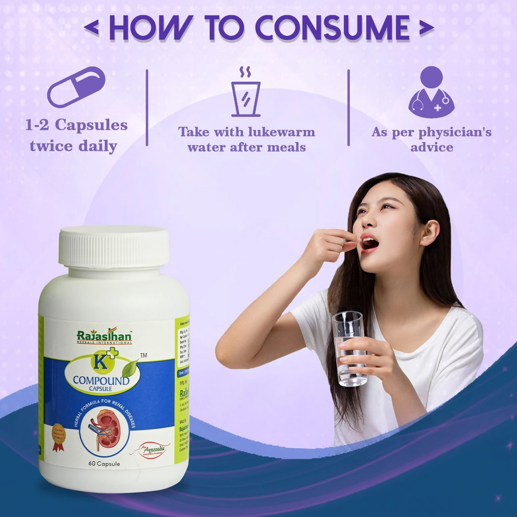 Rajasthan Herbals K+ Compound Capsules | Grocsy