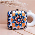 Joban Fashion White Based Mandala Art Printed Clutch - Multicolor | Grocsy