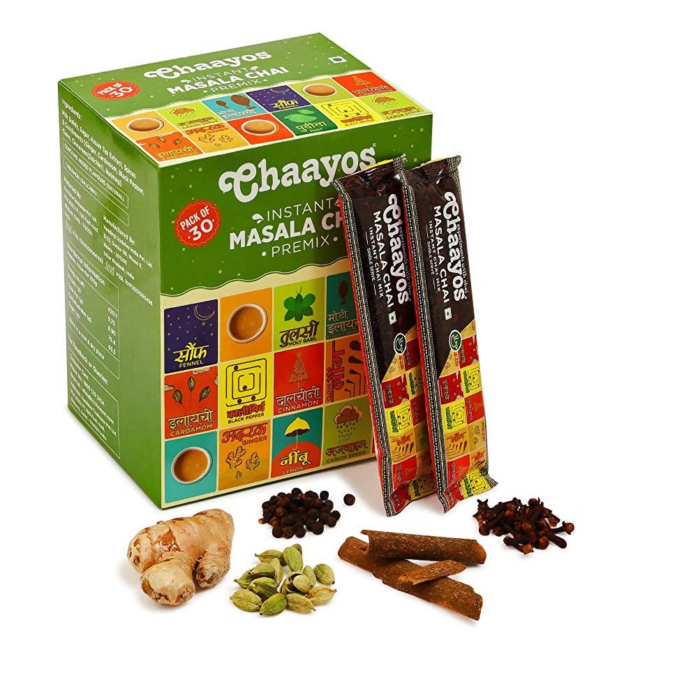 Chaayos Instant Tea Premix Masala Chai Sachets | Grocsy