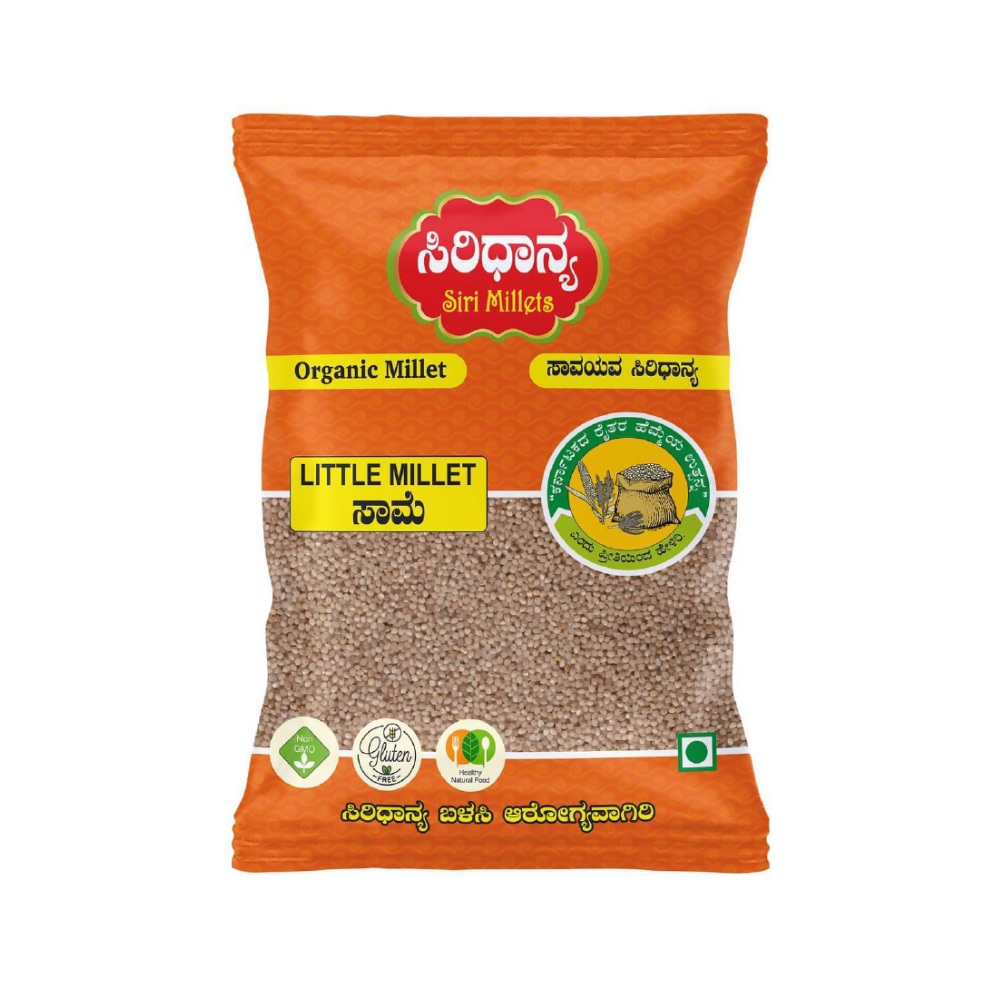 Siri Millets Organic Little Millet - Unpolished and Processed Grains (Saame) | Grocsy