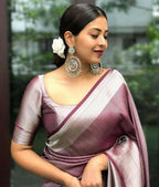DEIANA'S Beautiful Designer Golden zari Soft Lichi Silk Saree - Maroon | Grocsy
