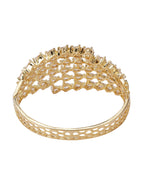 Priyaasi Women Gold-Polished American Diamond Studded Kada Bracelet - Swadesiicart