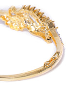 Priyaasi Women Gold-Polished American Diamond Studded, Peacock Inspired Bracelet - Swadesiicart