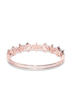 Priyaasi Women Rose Gold-Polished American Diamond Bracelet in Floral Pattern - Swadesiicart