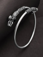 Priyaasi Oxidised Silver-Toned & Black Beaded Bracelet For Women And Girls - Noz2Toz
