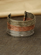 Priyaasi Women Multi-Toned Multi-Stranded Bangles Like Cuff Bracelet - Noz2Toz