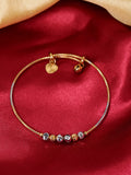 Priyaasi Women Gold-Polished Circular Shape Openable Kada Bracelet - Noz2Toz