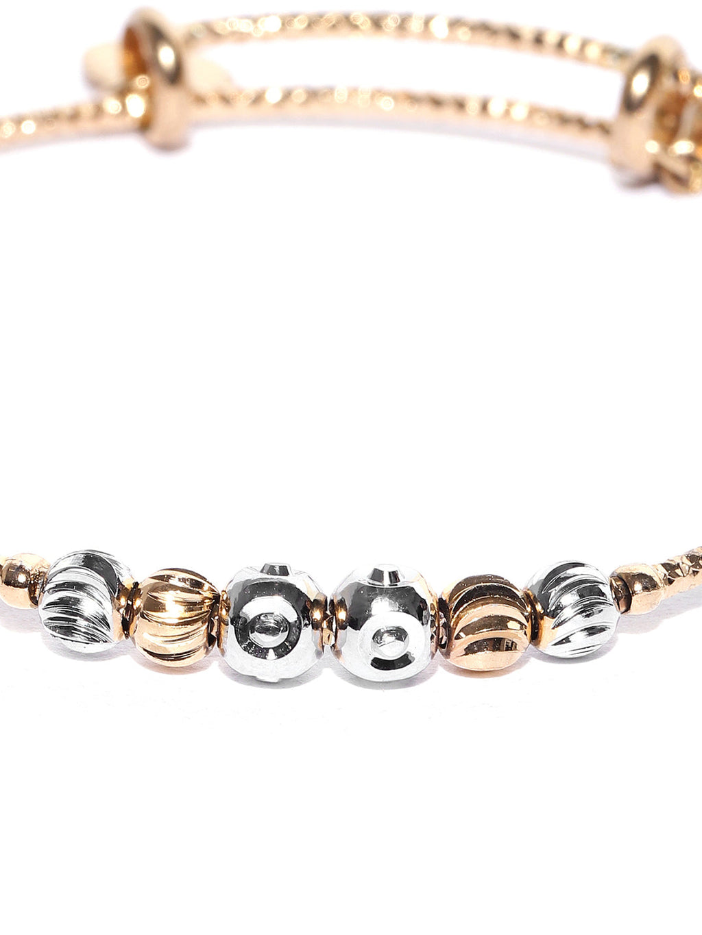 Priyaasi Women Gold-Polished Circular Shape Openable Kada Bracelet - Swadesiicart