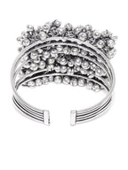 Priyaasi Women Oxidized Silver-Plated Cuff Bracelet - Swadesiicart