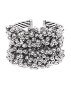 Priyaasi Women Oxidized Silver-Plated Cuff Bracelet - Swadesiicart