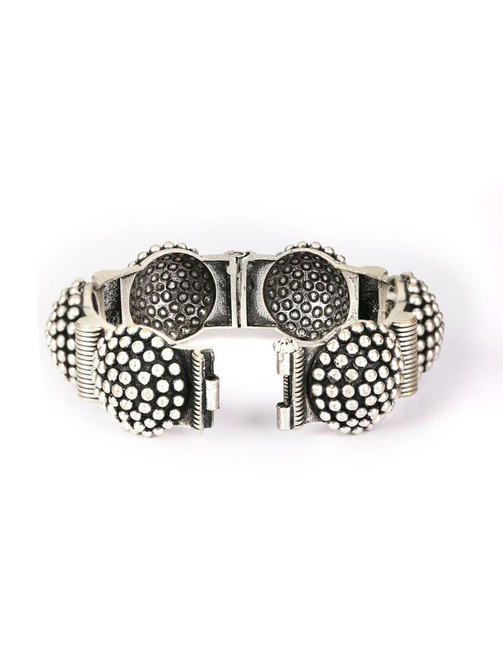 Priyaasi Women Silver Plated Kada Bracelet - Swadesiicart