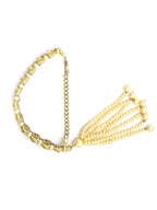 Priyaasi Women Kundan Gold-Polished Leaf Wraparound Bracelet - Swadesiicart