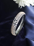 Priyaasi Women Rose Gold American Diamond Gun Metal Plated Bangle Style Bracelet - Noz2Toz