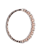 Priyaasi Women Pink American Diamond Rose Gold-Polished Floral Bangle Style Bracelet - Swadesiicart