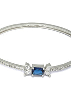 Priyaasi Women Elegant Blue Stone Silver Plated Bracelet - Swadesiicart