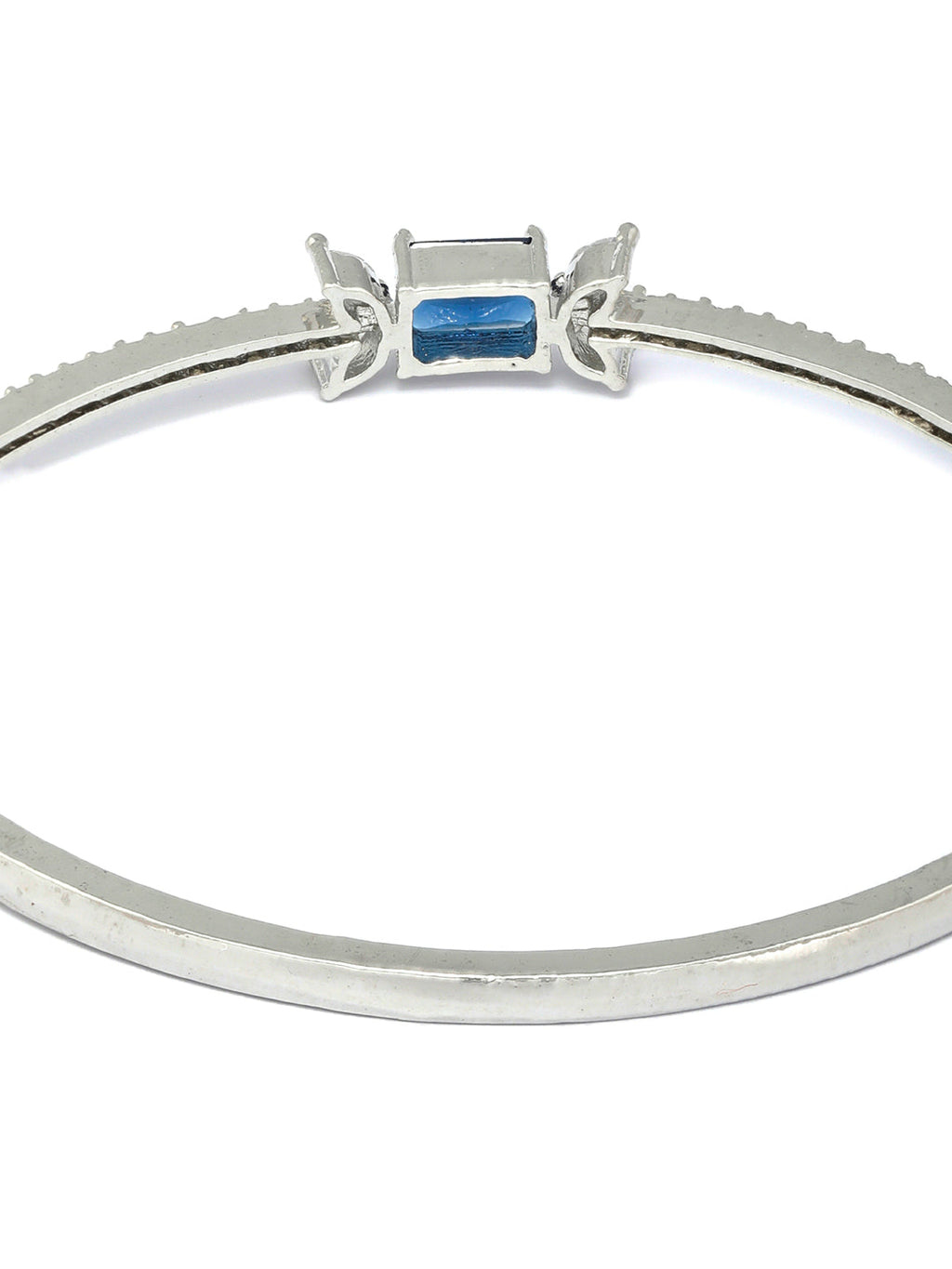 Priyaasi Women Elegant Blue Stone Silver Plated Bracelet - Swadesiicart