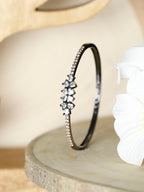 Priyaasi Women Dual Toned Mini Flower American Diamond Bracelet - Swadesiicart