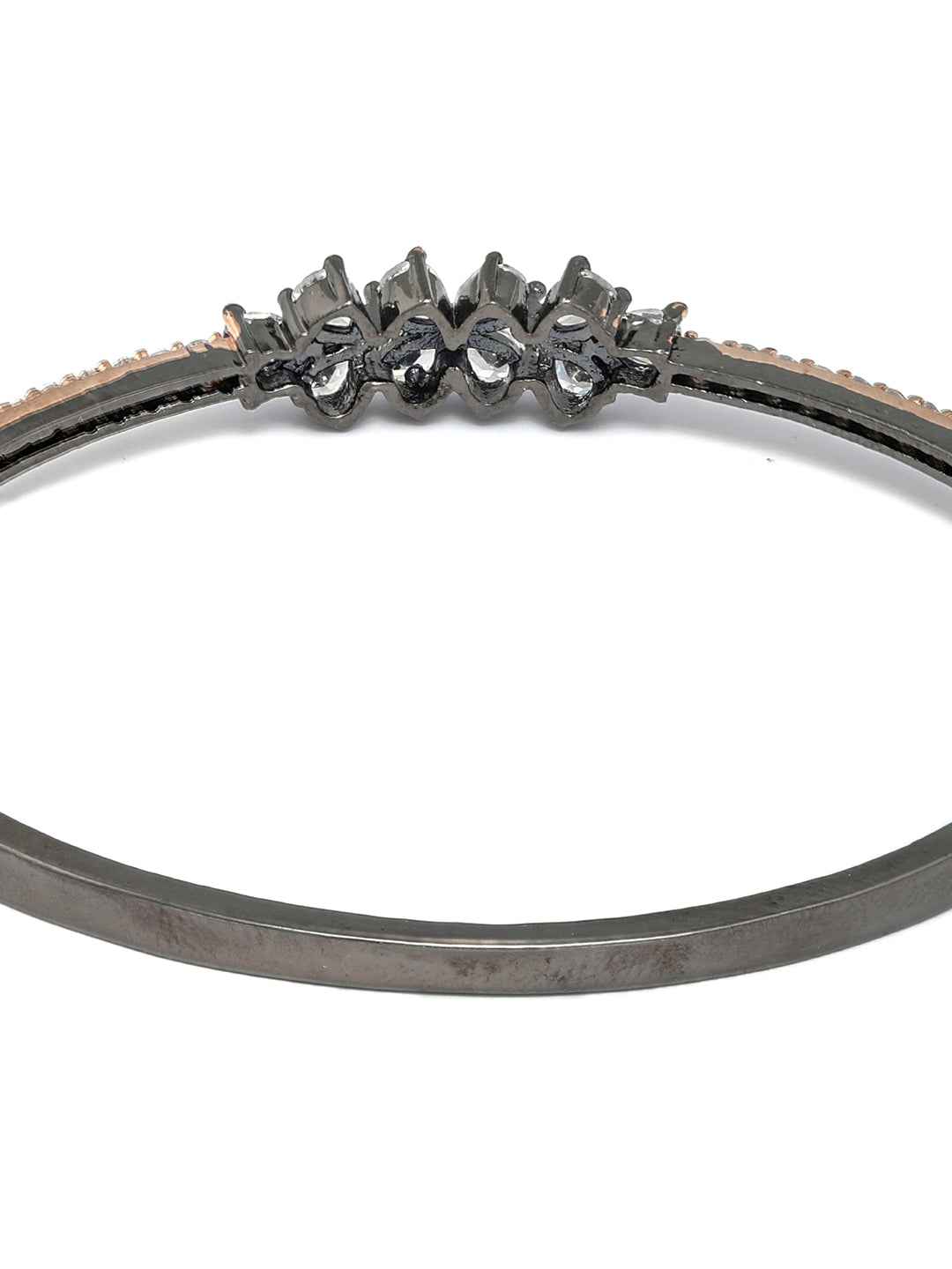 Priyaasi Women Dual Toned Mini Flower American Diamond Bracelet - Swadesiicart