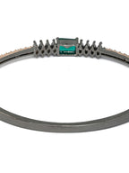 Priyaasi Women Green Stone Studded American Diamond Bracelet - Swadesiicart