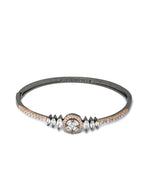 Priyaasi Women Dual Toned American Diamond Floral Bracelet - Swadesiicart