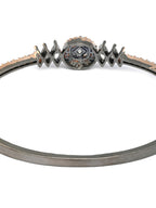 Priyaasi Women Dual Toned American Diamond Floral Bracelet - Swadesiicart