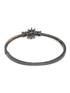 Priyaasi Women Dual Toned Floral American Diamond Bracelet - Swadesiicart