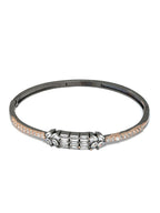 Priyaasi Women Dual Toned American Diamond Leaf Bracelet - Swadesiicart