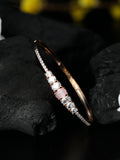 Priyaasi Women Pink Solitaire Rose Gold Bracelet - Noz2Toz