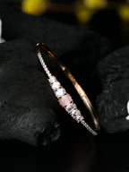 Priyaasi Women Pink Solitaire Rose Gold Bracelet - Noz2Toz