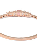 Priyaasi Women Pink Solitaire Rose Gold Bracelet - Swadesiicart