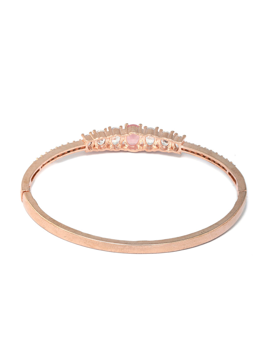 Priyaasi Women Pink Solitaire Rose Gold Bracelet - Swadesiicart