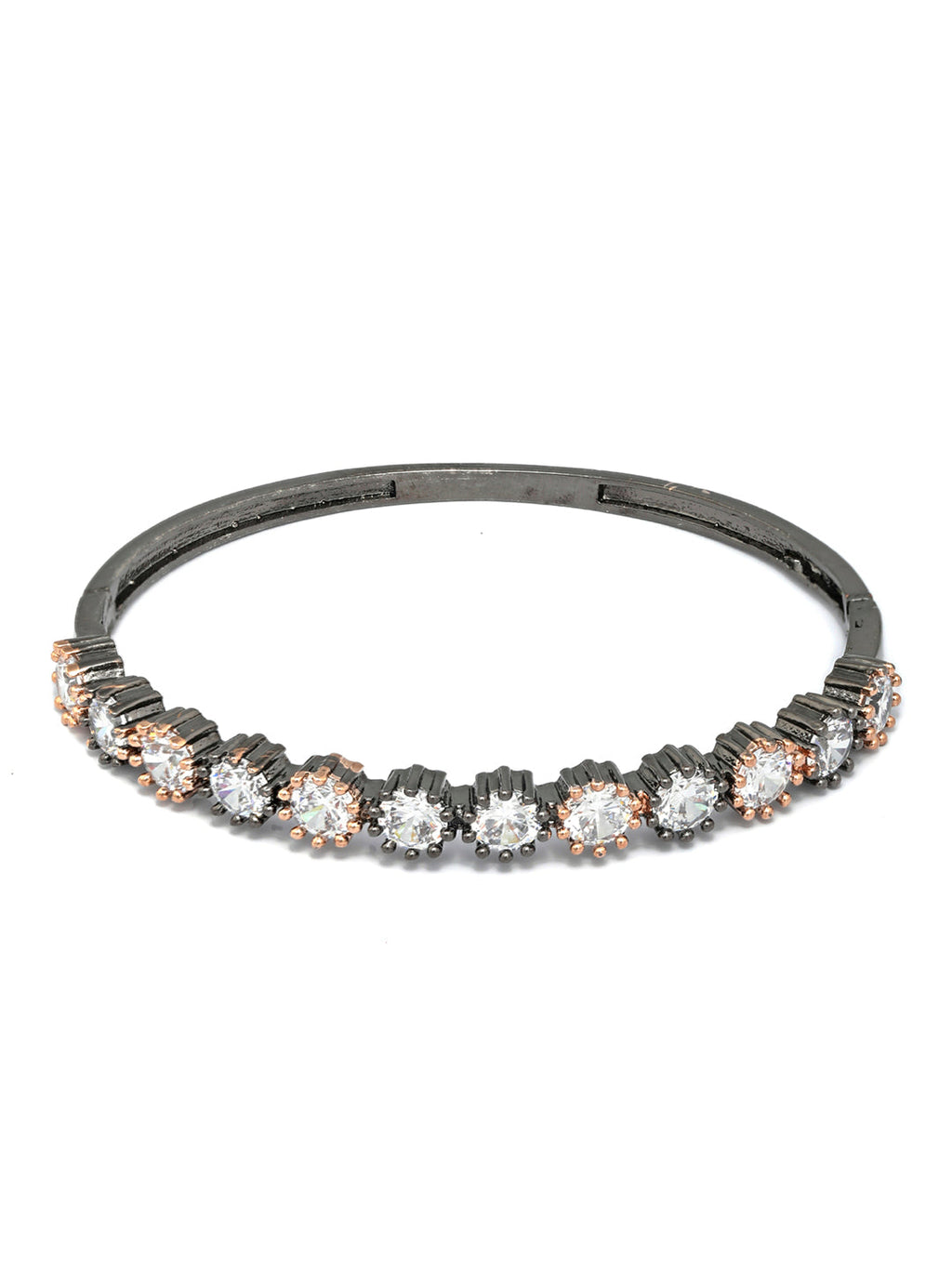 Priyaasi Women Dual Toned American Diamond Bracelet - Swadesiicart