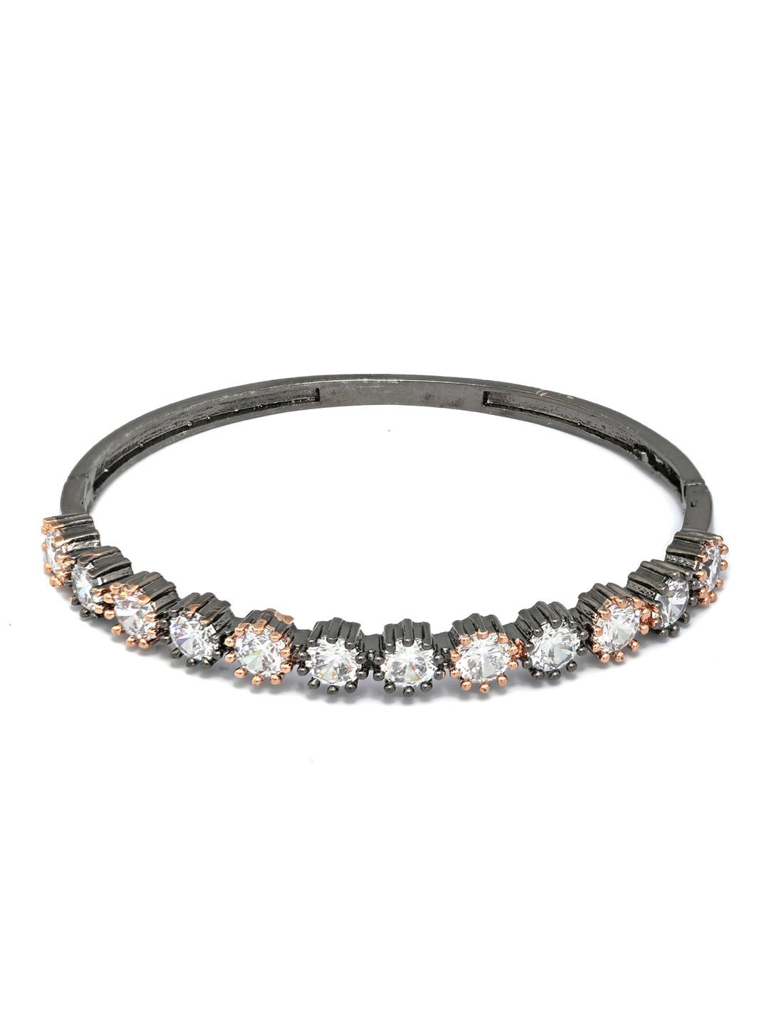 Priyaasi Women Dual Toned American Diamond Bracelet - Swadesiicart