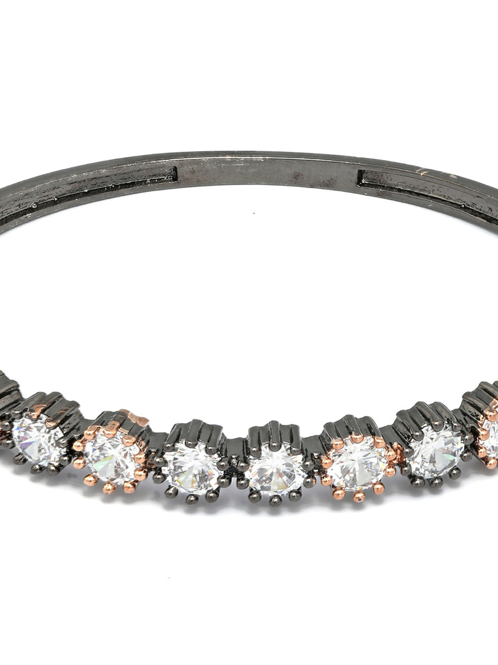Priyaasi Women Dual Toned American Diamond Bracelet - Swadesiicart
