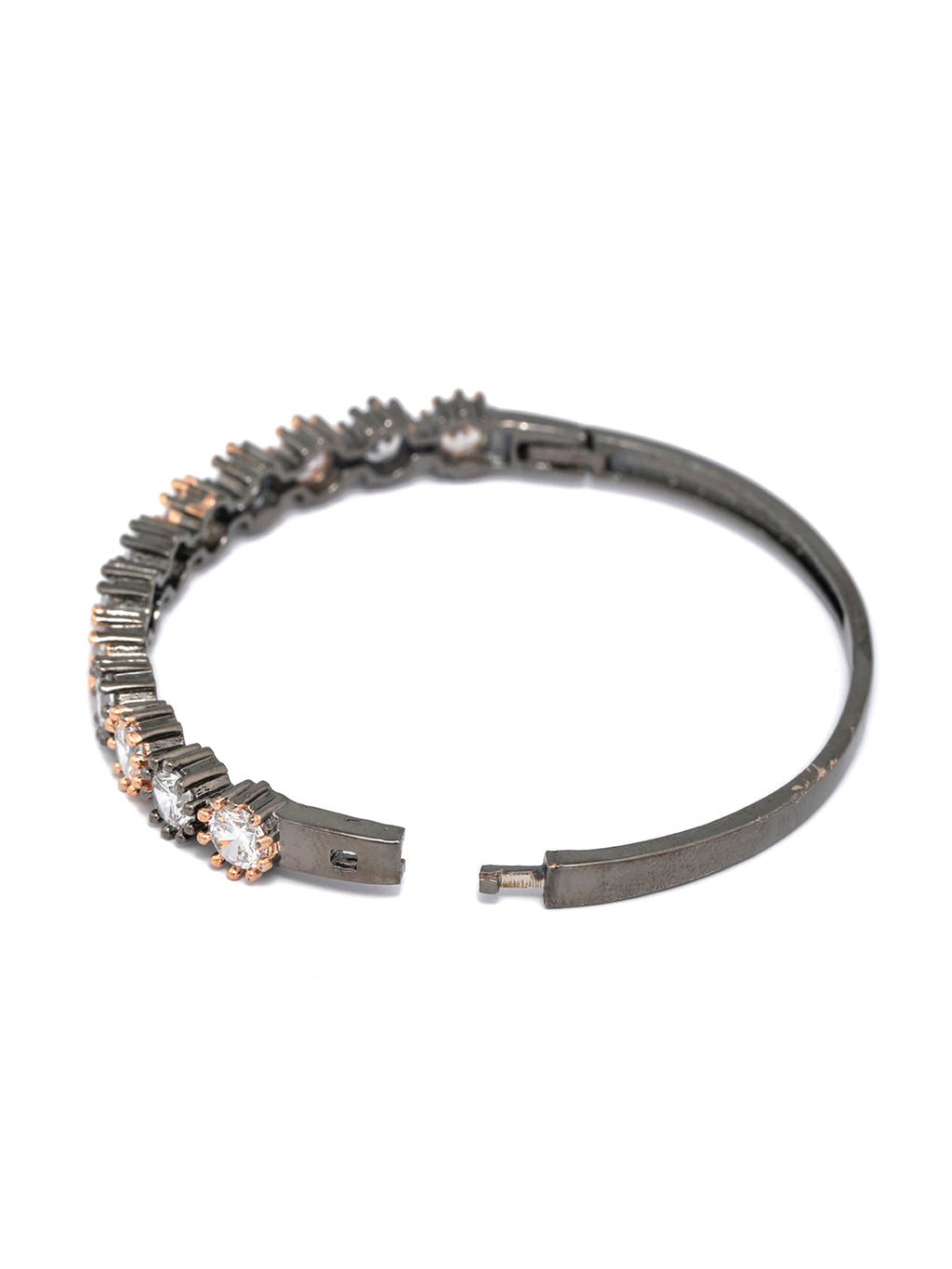 Priyaasi Women Dual Toned American Diamond Bracelet - Swadesiicart