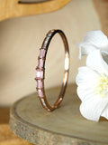 Priyaasi Women Elegant Pink Stone Rose Gold Bracelet - Noz2Toz