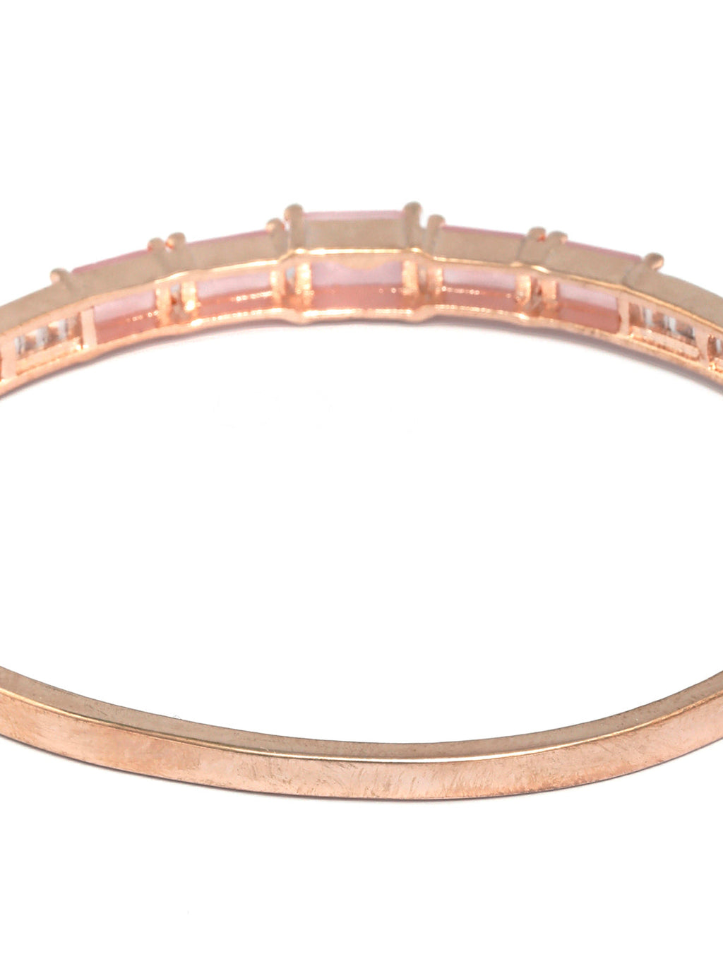 Priyaasi Women Elegant Pink Stone Rose Gold Bracelet - Swadesiicart