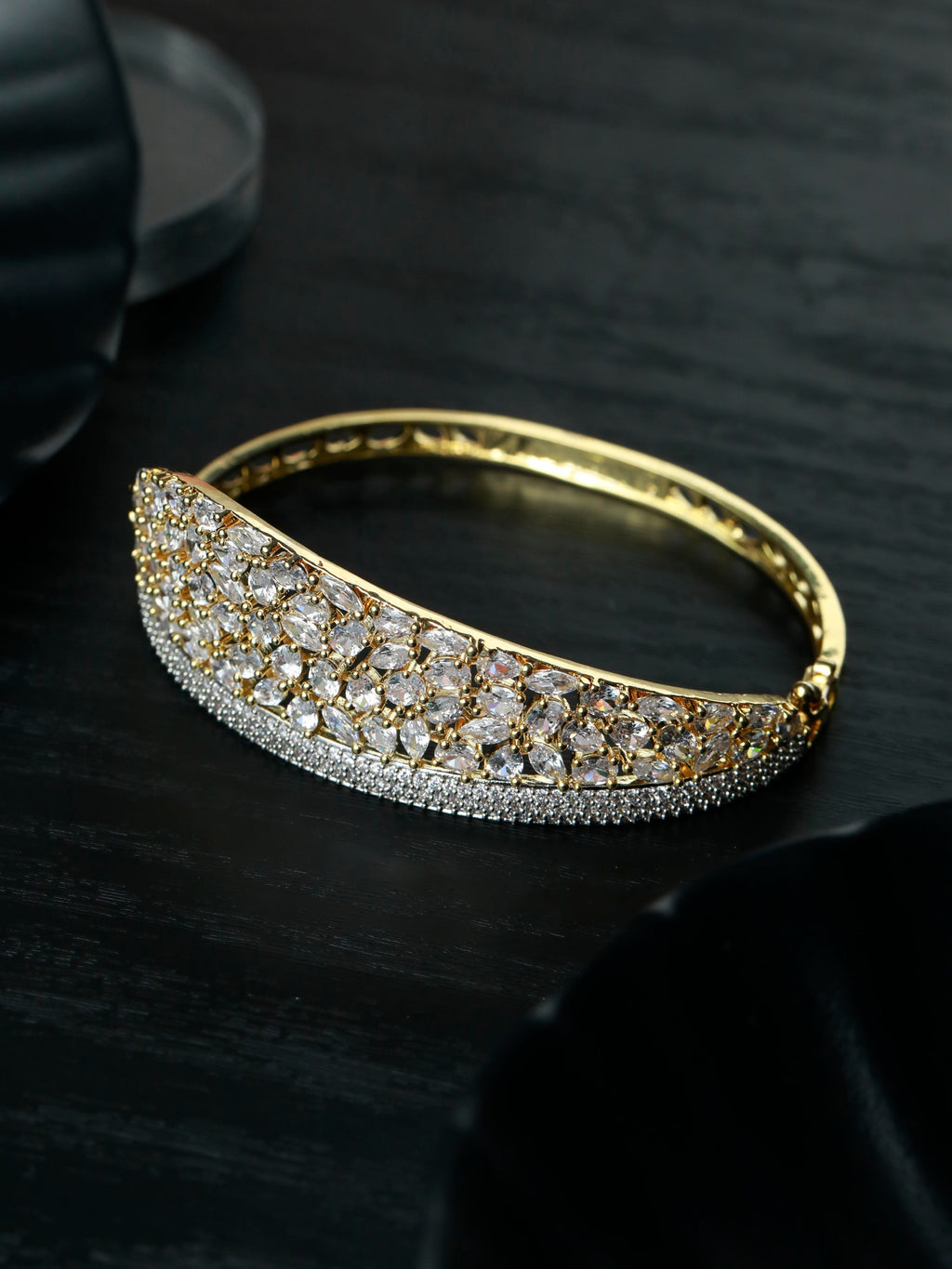 Priyaasi Women Gold-Polished American Diamond Bracelet - Noz2Toz