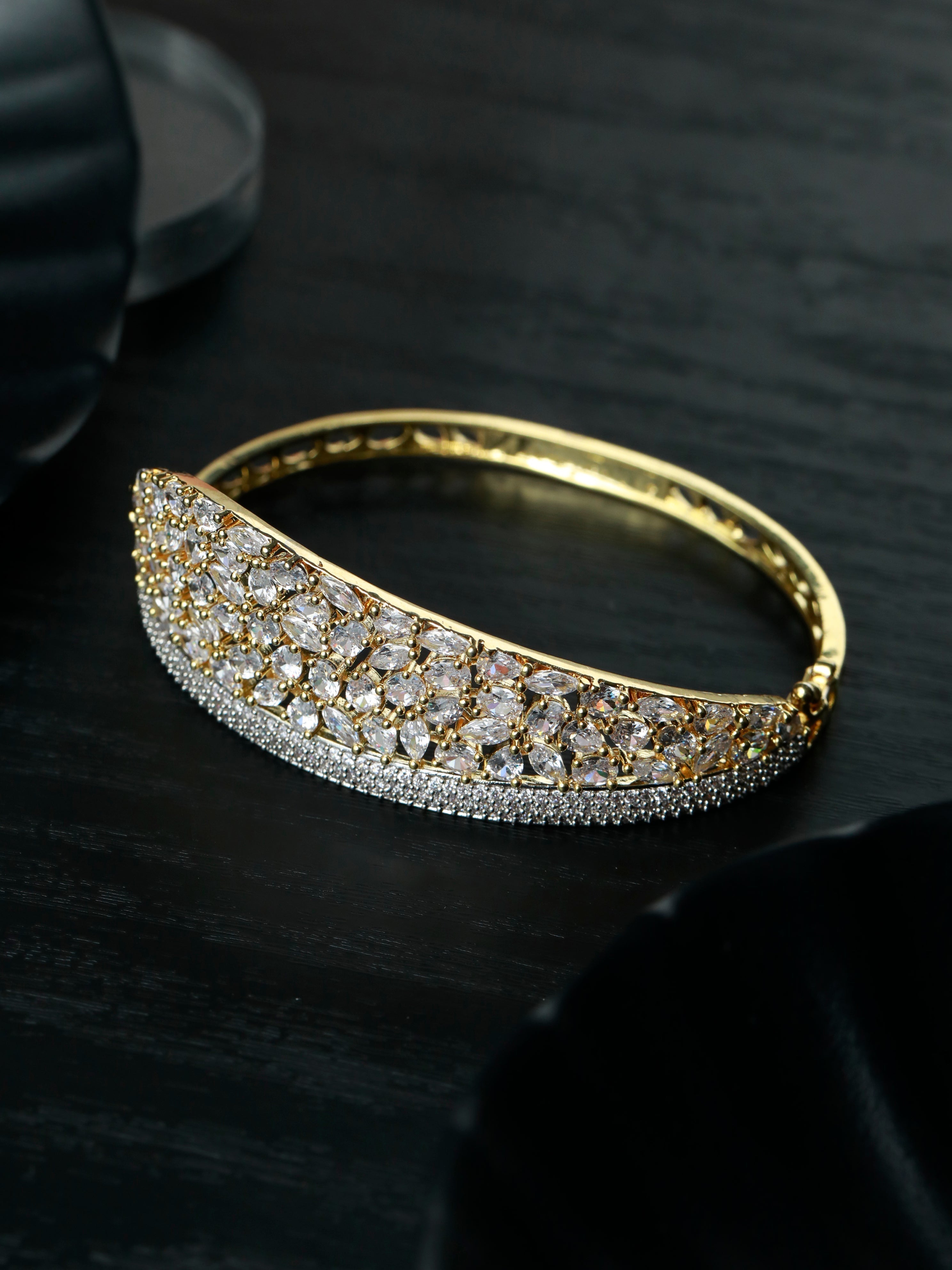 Priyaasi Women Gold-Polished American Diamond Bracelet - Noz2Toz