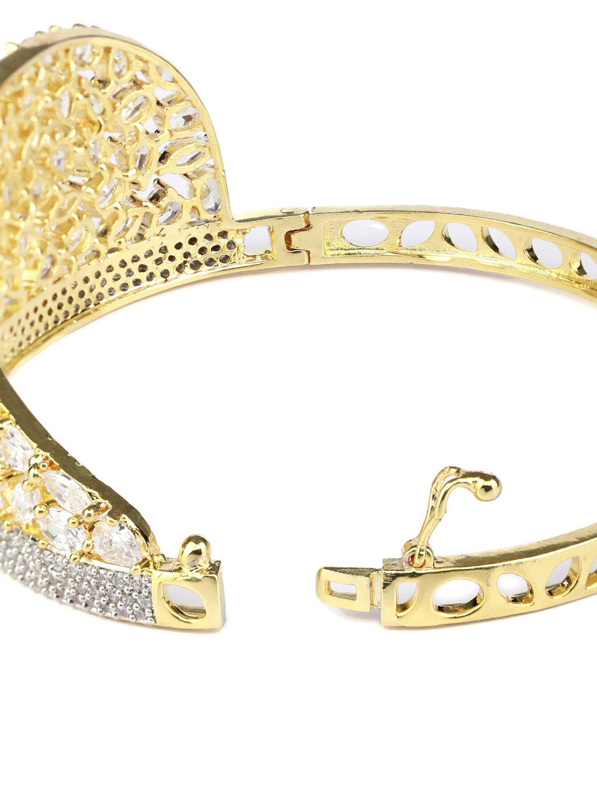 Priyaasi Women Gold-Polished American Diamond Bracelet - Swadesiicart